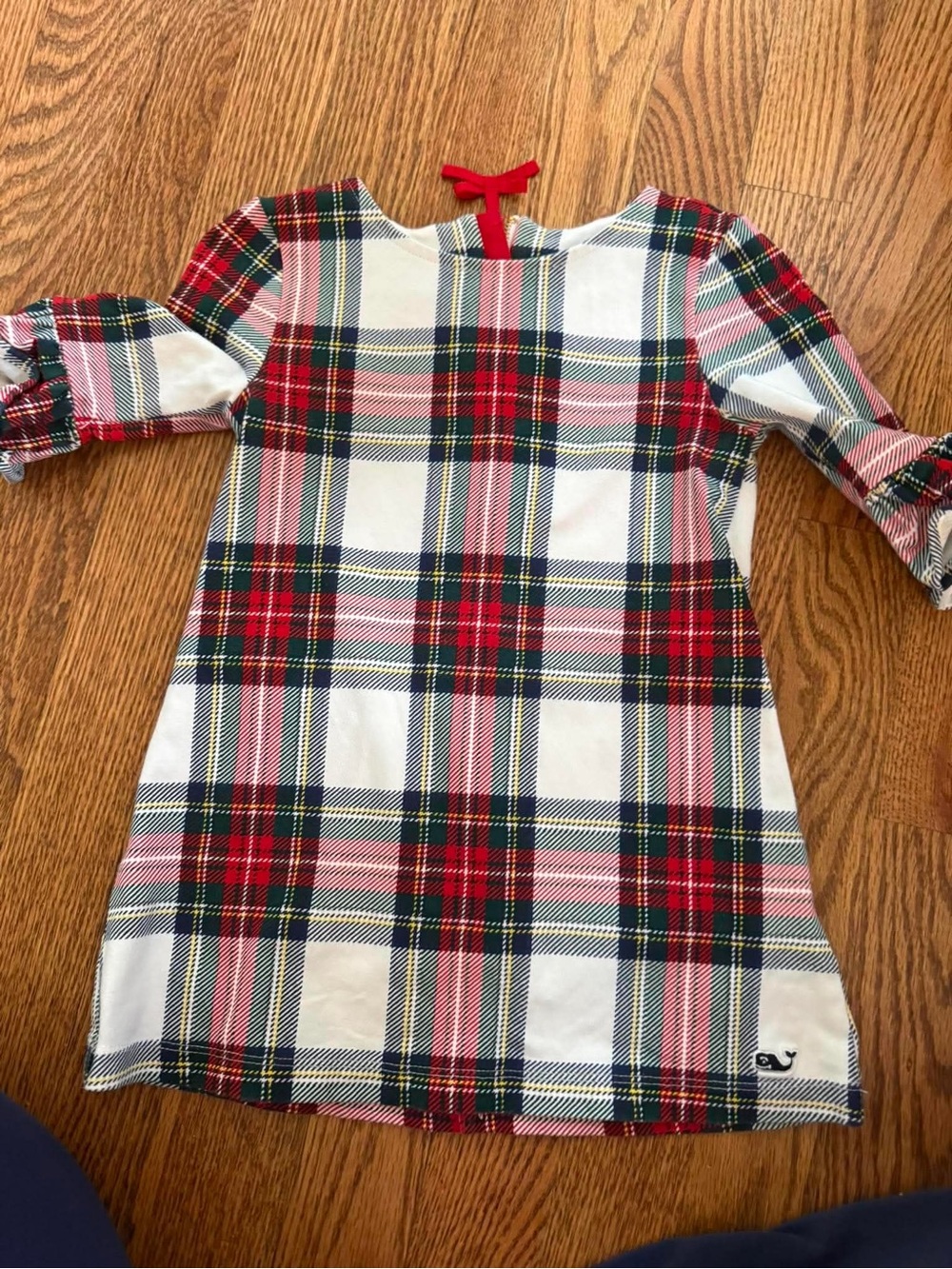 Vineyard Vines Girls Plaid Dress in Red, Navy, Green, Cream